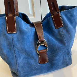 Dooney & Bourke Blue Suede Satchel